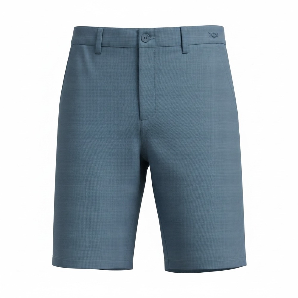 Hang Ten Men Hybrid Walk Shorts Blue Micro Check Stretch Golf Shorts Size 40 NWT